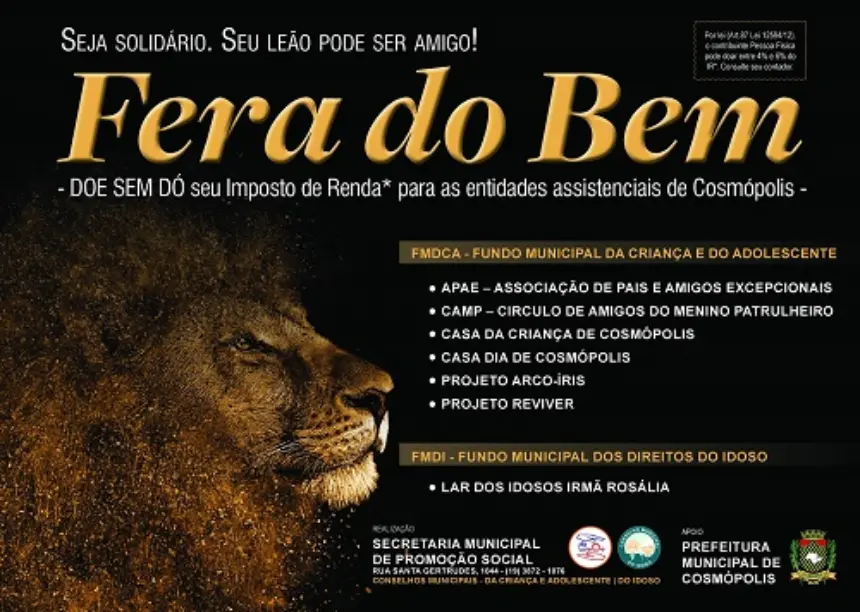 Promoção Social lança campanha Fera do Bem