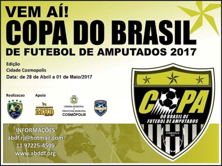 Cosmópolis recebe a Copa do Brasil de Futebol de Amputados