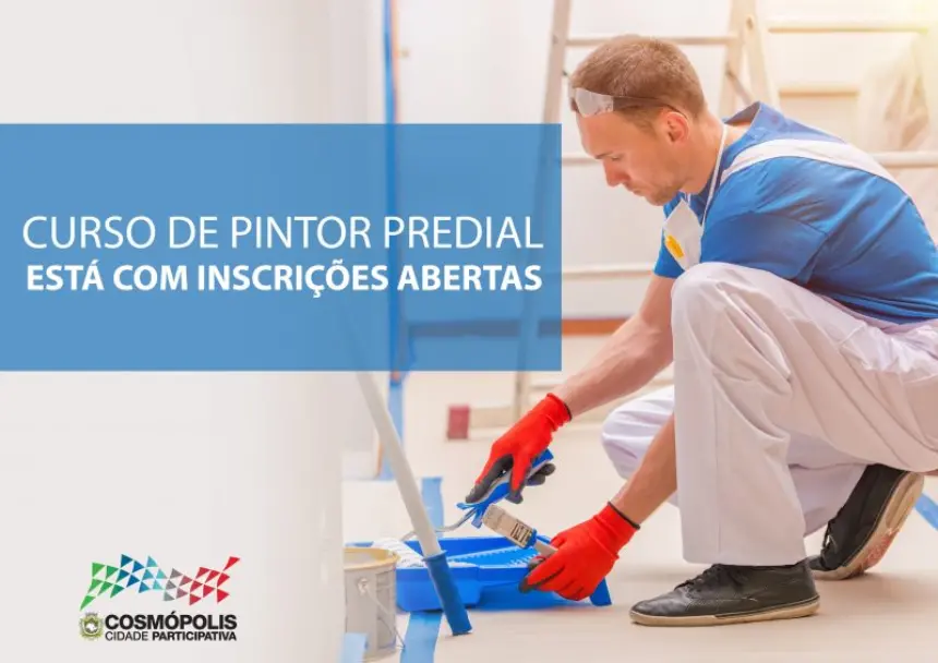 Em parceria com o Governo Estadual, Prefeitura oferece vagas para curso de Pintor Predial