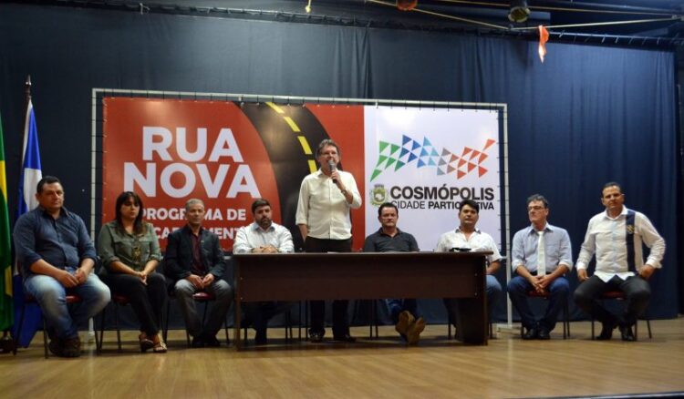 Prefeitura Municipal de Cosmópolis lança o programa de recapeamento “Rua Nova”