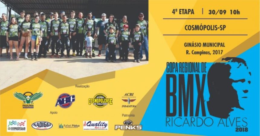 Cosmópolis recebe 4ª etapa da Copa Regional de BMX Ricardo Alves