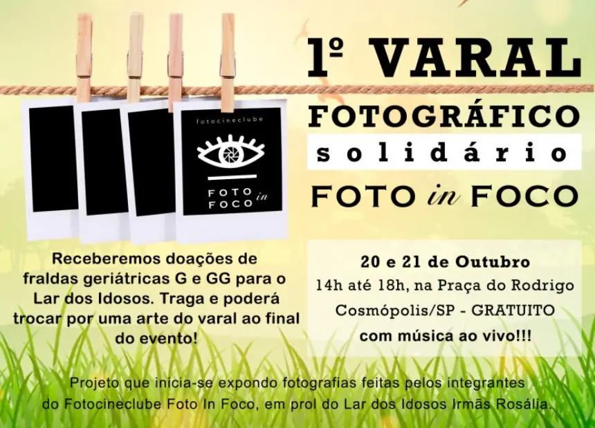 Fotocineclube realiza evento beneficente neste fim de semana