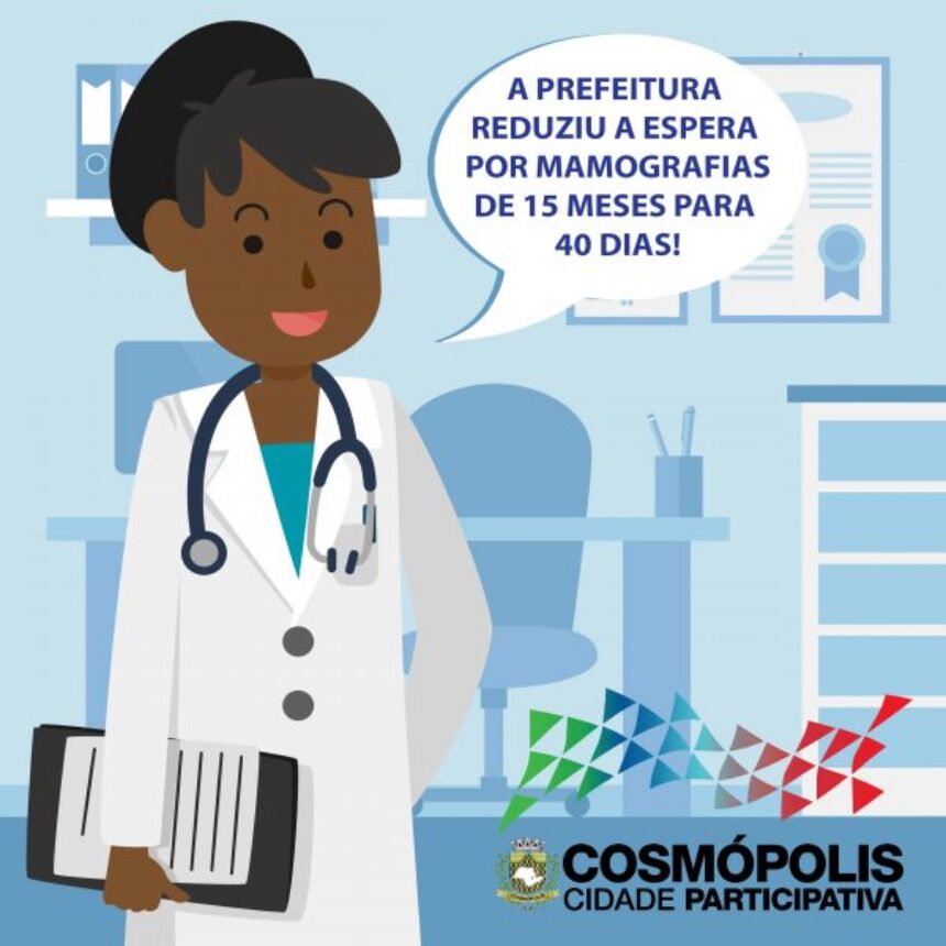 No mês de combate ao Câncer de Mama, Prefeitura diminui fila de espera por mamografia em Cosmópolis