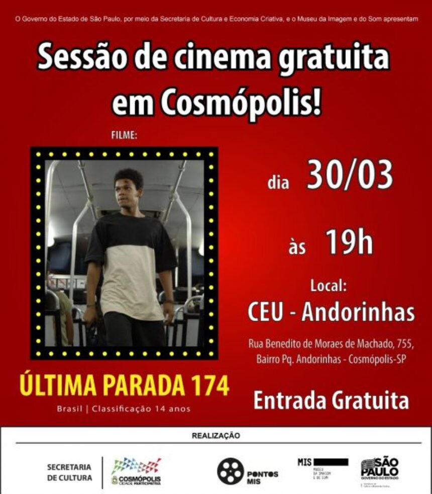 Prefeitura volta a oferecer sessões de cinema gratuitas no CEU “Professor Ricardo Alves”