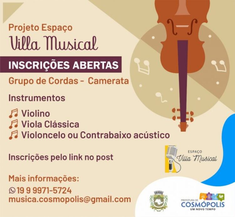 Projeto Espaço Villa-Musical abre inscrições