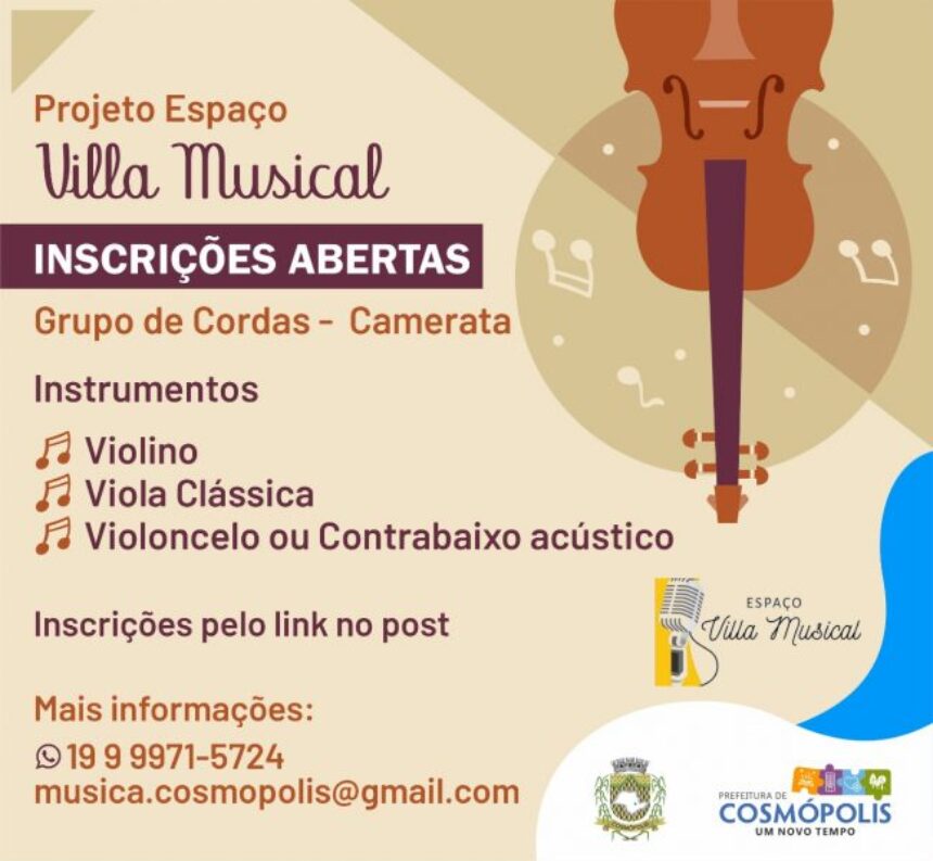 Projeto Espaço Villa-Musical abre inscrições