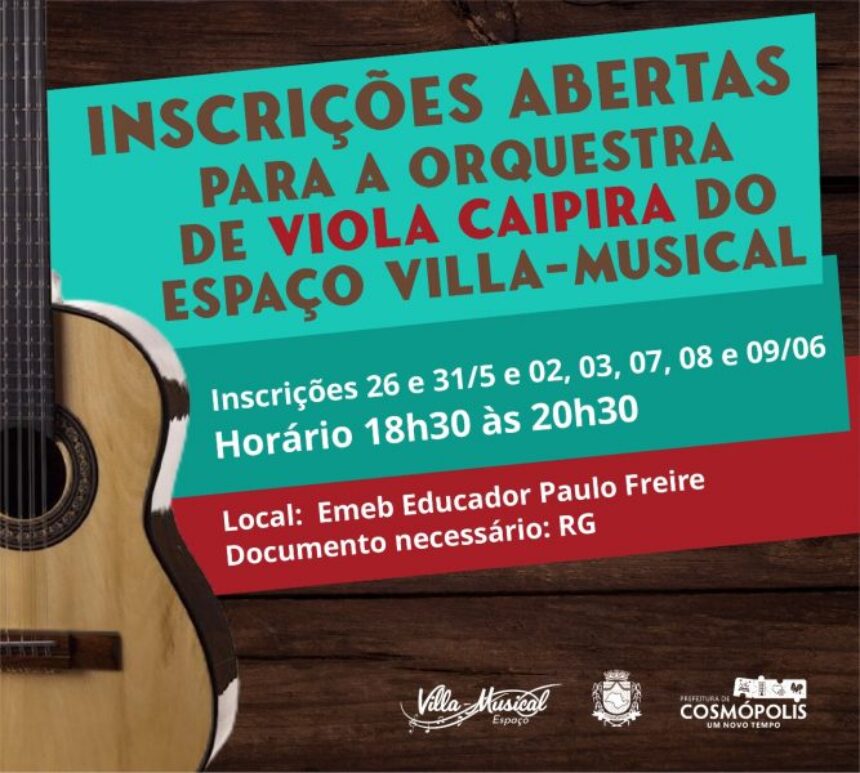 Villa-Musical abre inscrições para Orquestra de Viola Caipira