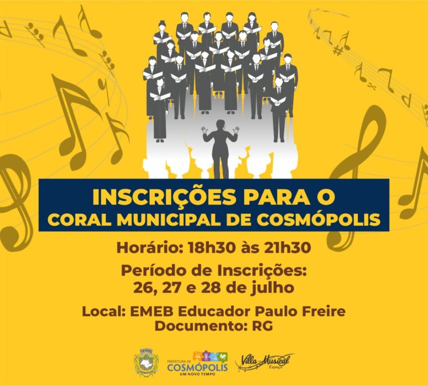 Coral Municipal do Projeto Espaço Villa-Musical abre novas vagas