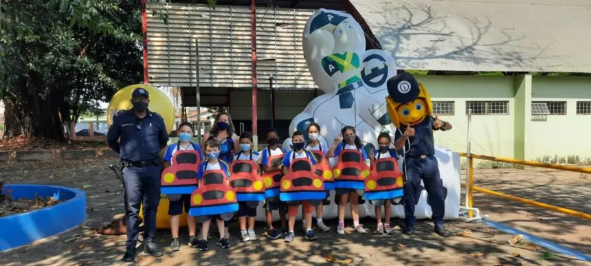 Segurança Pública realiza atividades da semana do trânsito na Escola Rodrigo