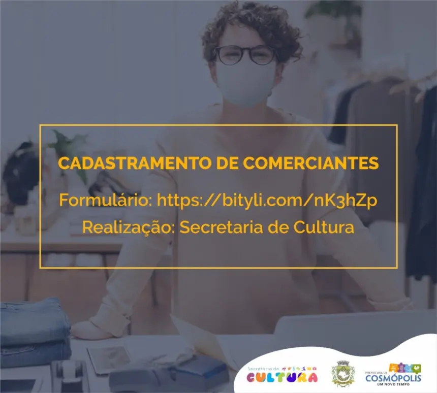 Cultura inicia cadastramento de comerciantes locais