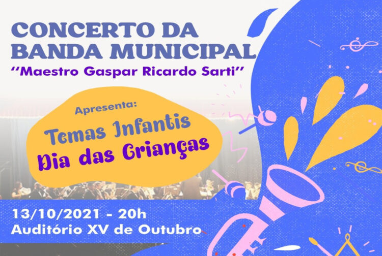 Banda Municipal realiza concerto em homenagem ao Dia das Crianças