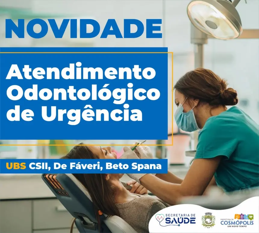 Atendimentos de urgência de dentista passam a ser realizados em três UBS