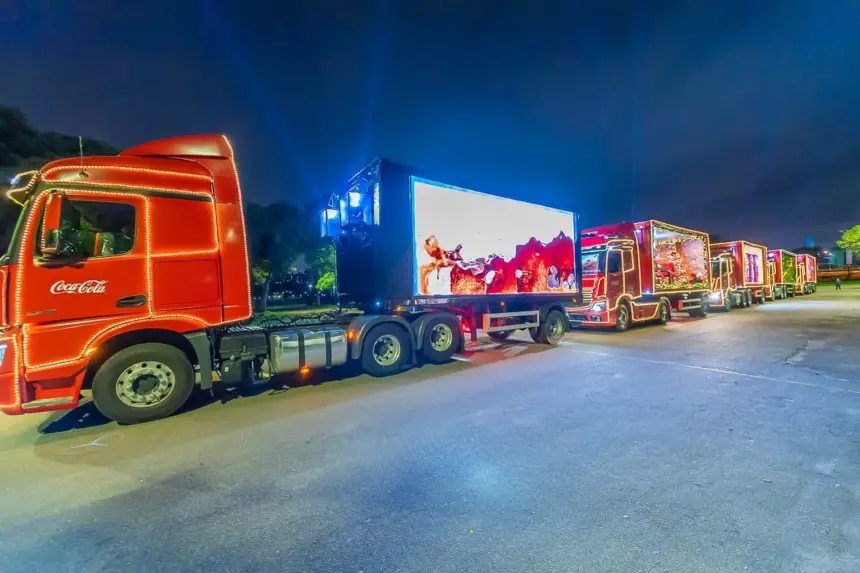 Cosmópolis recebe a Caravana Iluminada de Natal da Coca-Cola