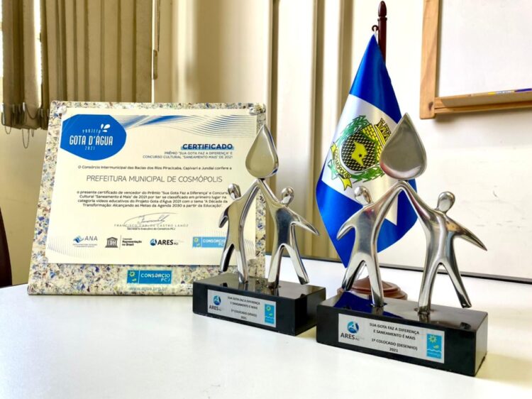 Cosmópolis recebe premiação do Projeto Gota d’água