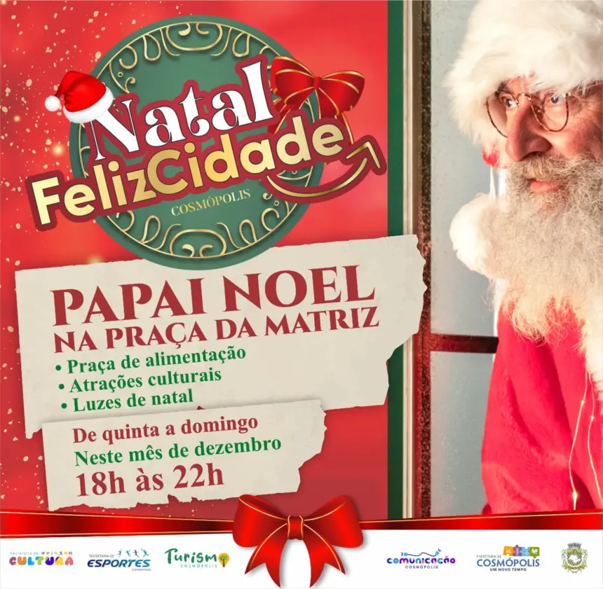 Festividades Natalinas acontecem de quinta a domingo