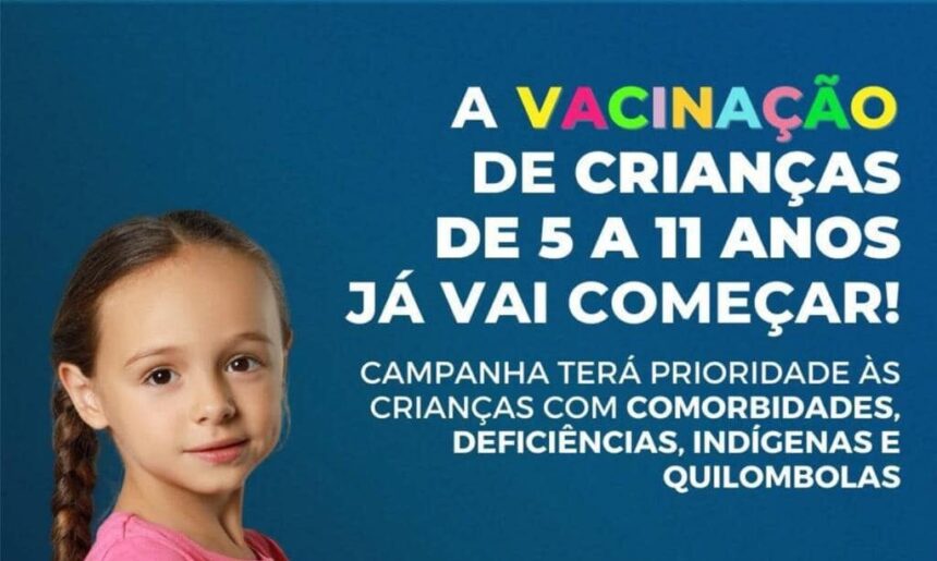 Cosmópolis inicia vacinação das crianças contra a Covid-19