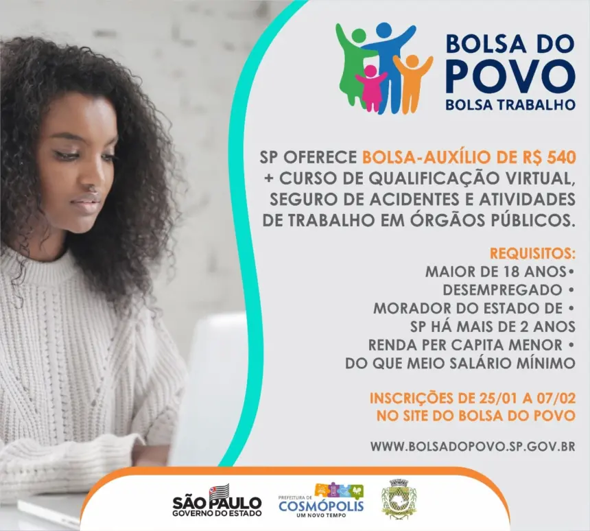 Abertas inscrições para o programa Bolsa Trabalho