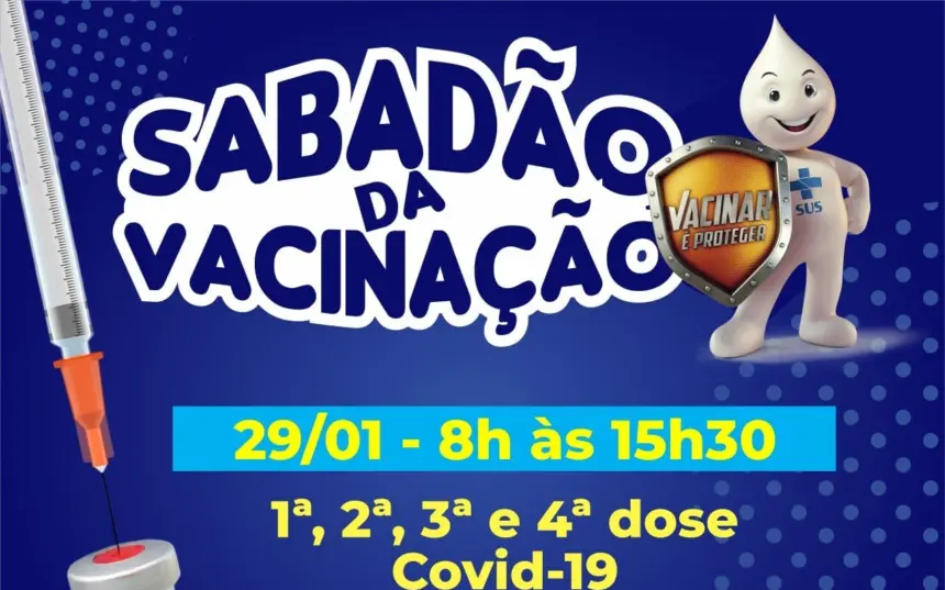 Amanhã (29) acontecerá o Sabadão da Vacinação