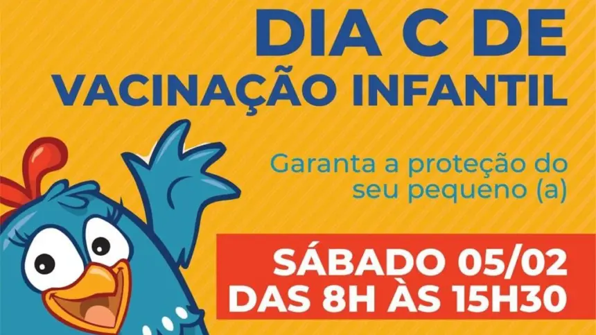 Dia C de Vacinação Infantil acontece neste sábado (05)