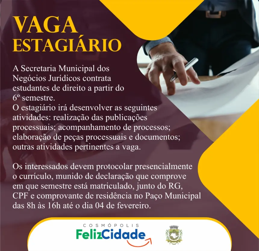 Opotunidade para estágio