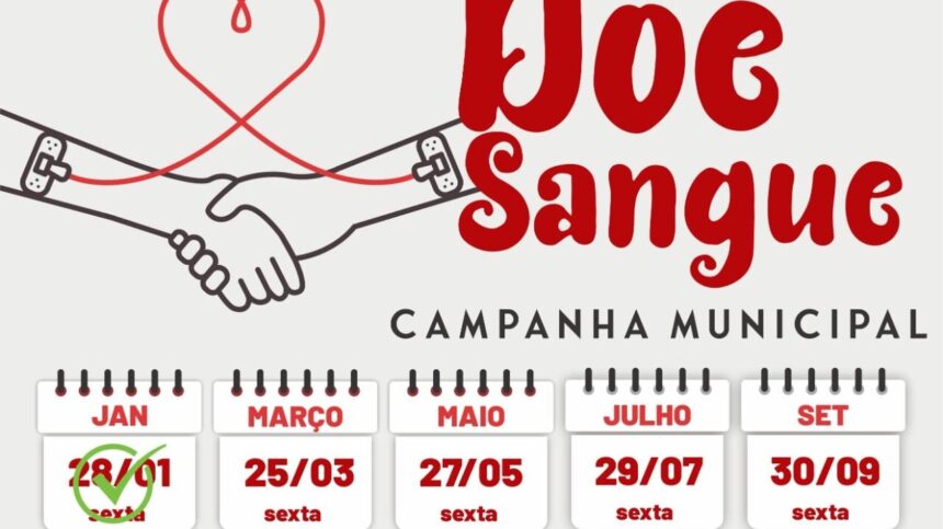 Sexta-feira (25) acontece a segunda Campanha Municipal de Doação de Sangue de 2022 em Cosmópolis