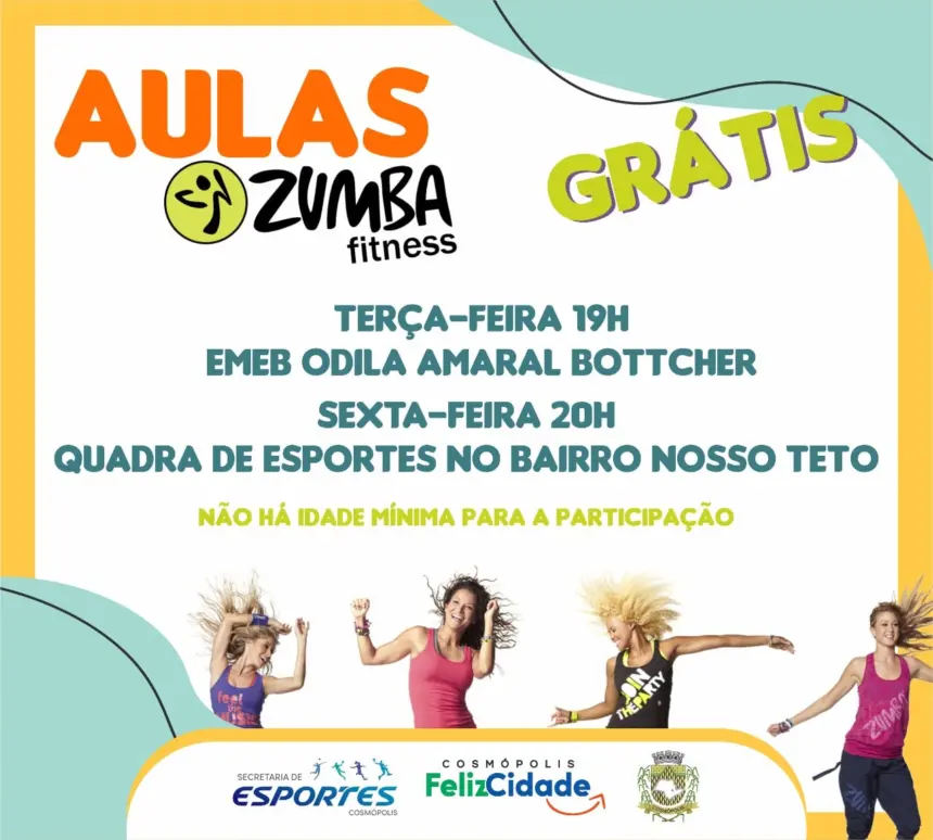 Esportes oferece aulas de Zumba gratuitas