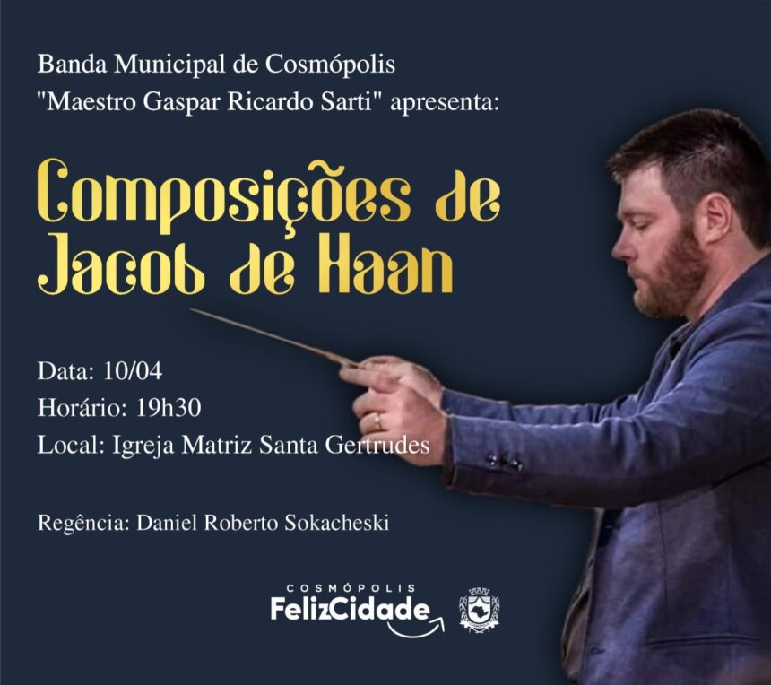 Neste Domingo (10) a Banda Municipal realizará um concerto especial