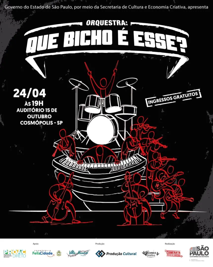 Villa Musical dará início às apresentações do projeto “Orquestra: que bicho é esse?”