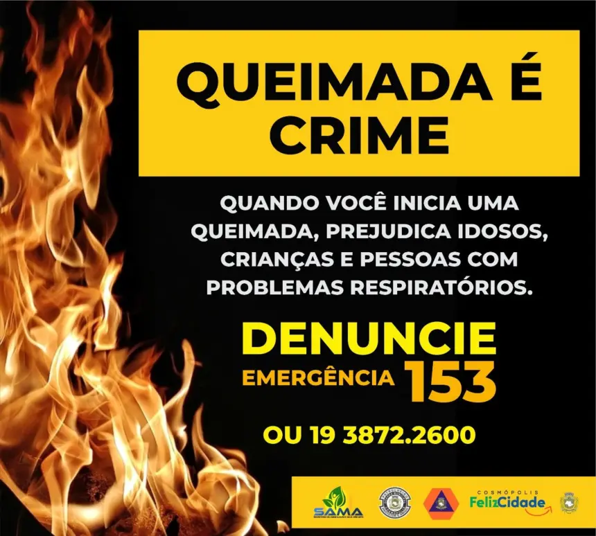 Queimada é crime, denuncie!
