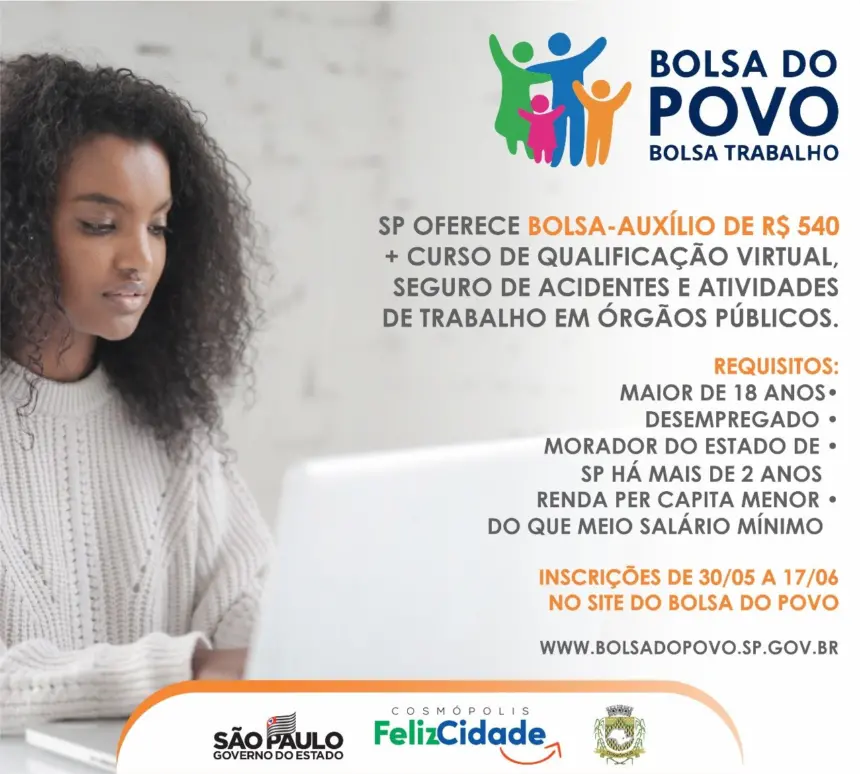 Abertas inscrições para o programa Bolsa Trabalho