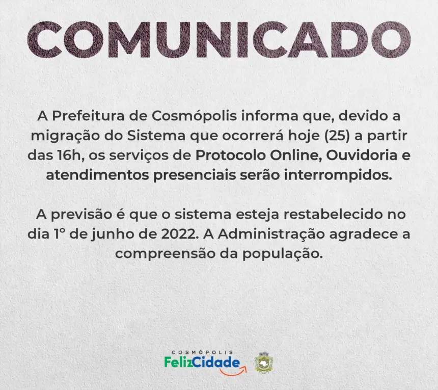 COMUNICADO – Protocolo