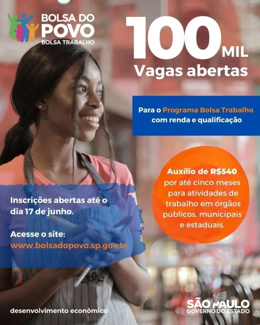 Abertas inscrições para o Programa Bolsa Trabalho