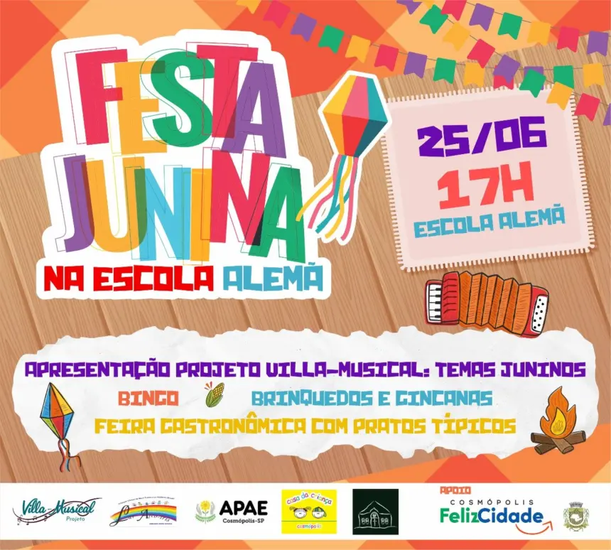 Vem ai a Festa Junina na Escola Alemã