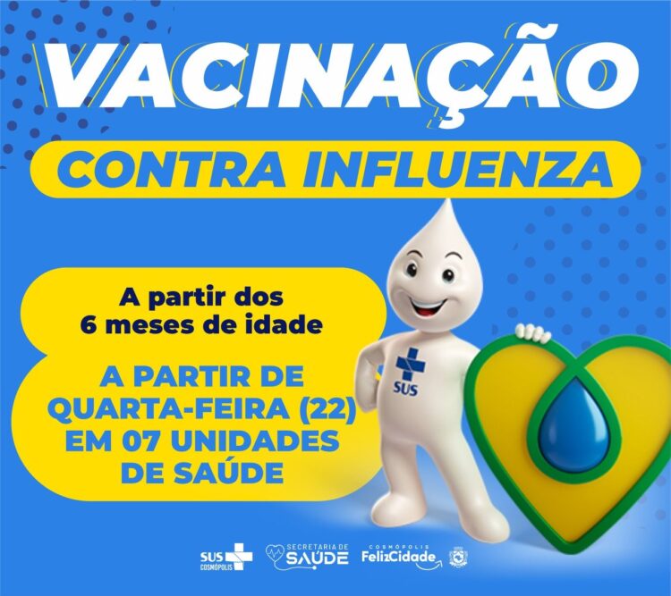 Cosmópolis inicia novo grupo da Campanha de Vacinação contra a Influenza
