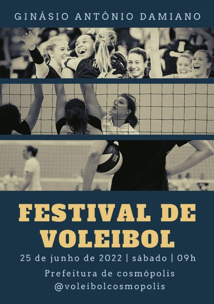 Esportes promove o Festival de Voleibol no Ginásio “Antonio Damiano”
