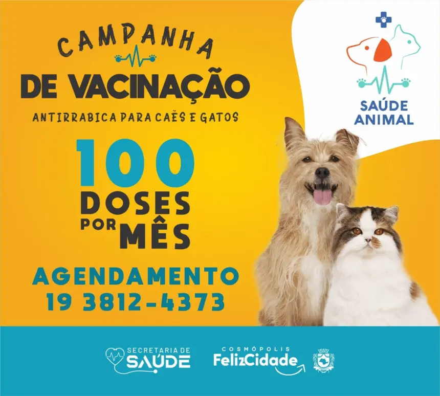 Saúde animal inicia Campanha de Vacinação Antirrábica