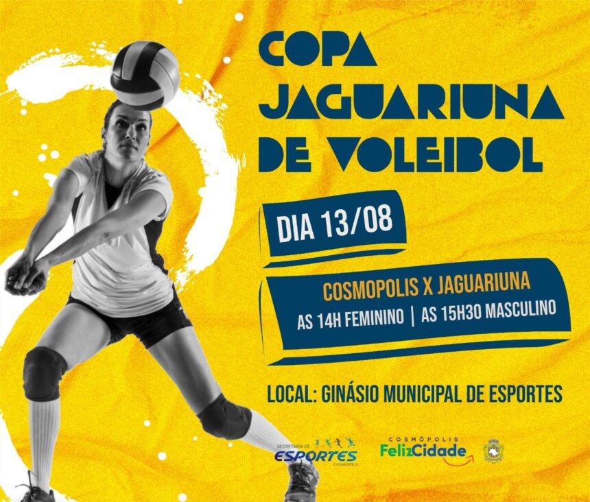 Cosmópolis sedia a Copa Jaguariúna de Voleibol neste sábado (13)