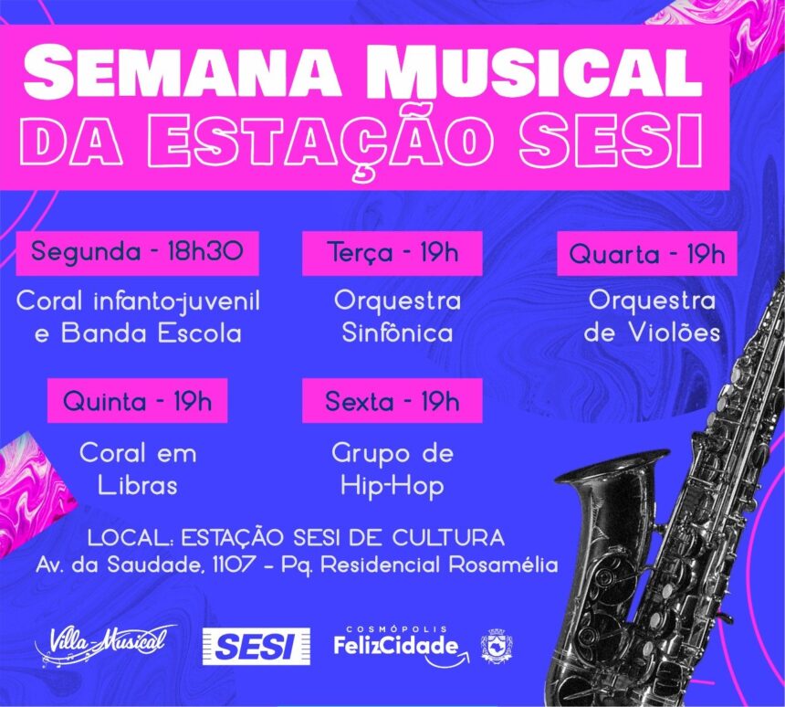 Villa Musical e Estação SESI de Cultura promovem a ‘Semana Musical da Estação Sesi’