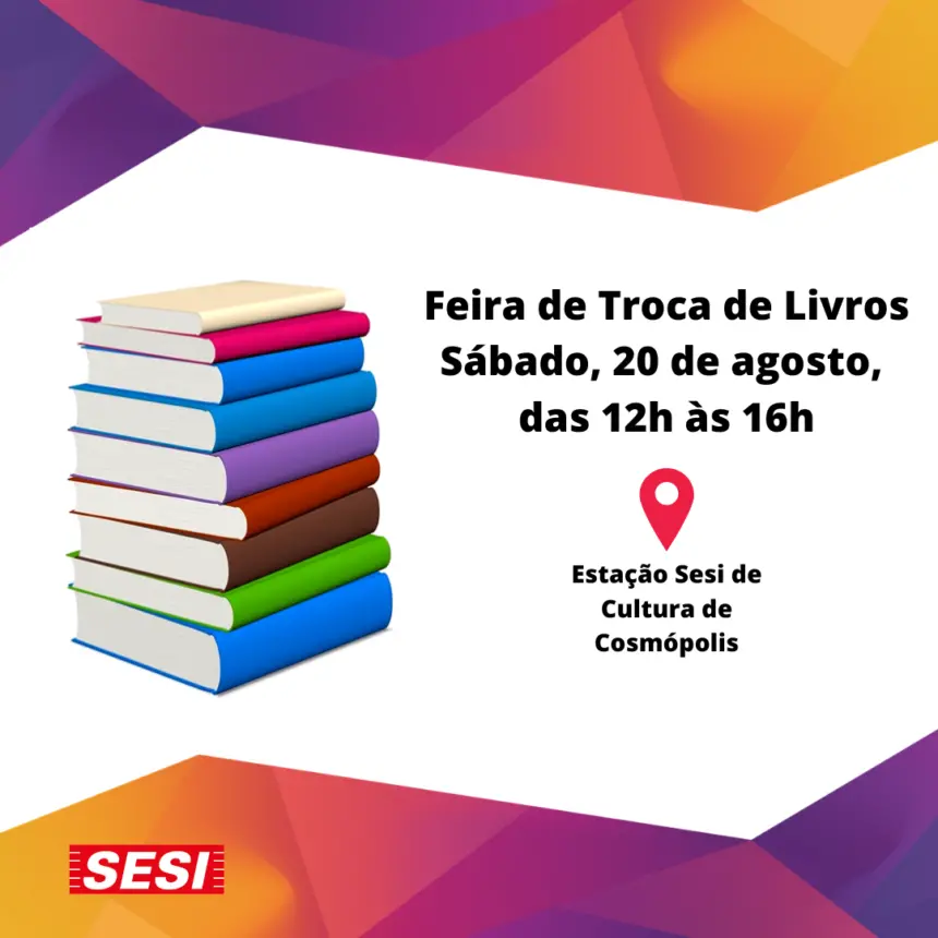 Feira de Troca de Livros da Estação Sesi de Cultura acontece beste sábado (20)