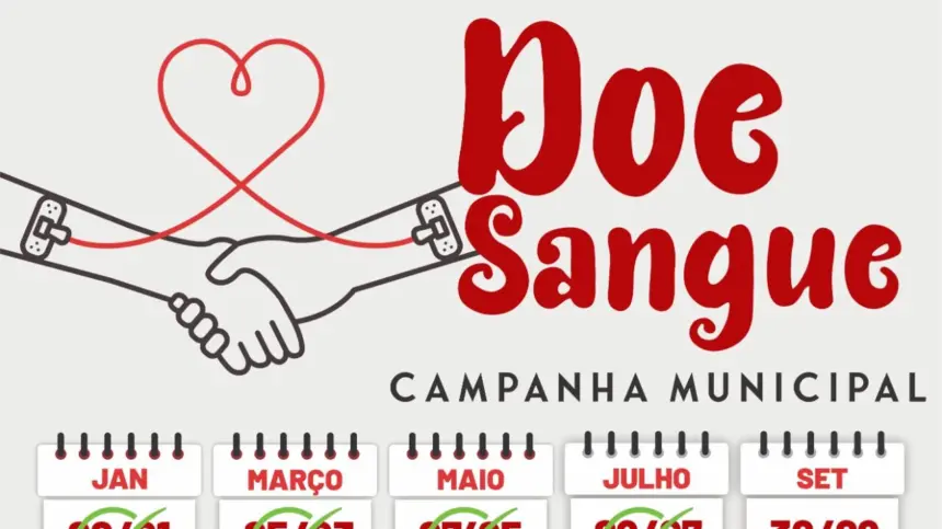 Campanha de doação de sangue acontece nesta sexta-feira (30)