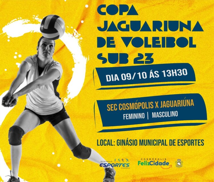 Cosmópolis sedia Copa Jaguariúna de Voleibol neste domingo (09)