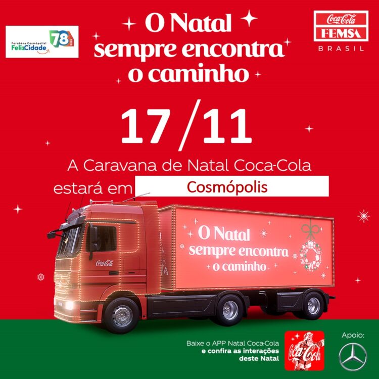 ‘Caravana Iluminada de Natal da Coca-Cola’ em Cosmópolis