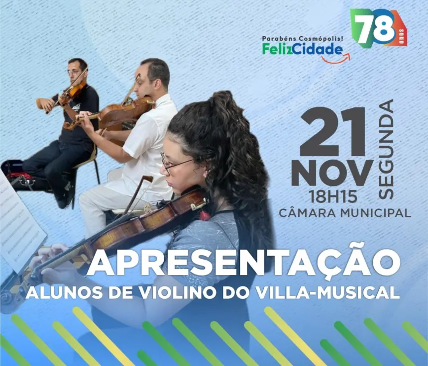 Apresentação Especial dos alunos de violino na Câmara Municipal