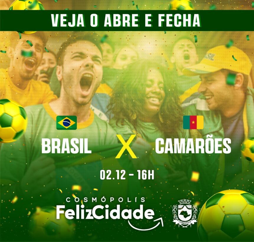 Horários especiais no jogo do Brasil