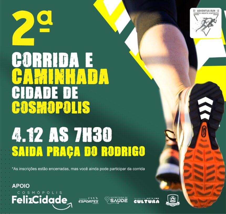 ‘2ª Corrida e Caminhada Cidade de Cosmópolis’