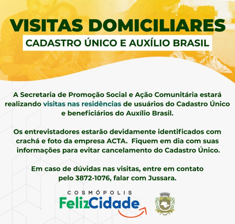 Atenção usuários do Cadastro Único e Auxilio Brasil
