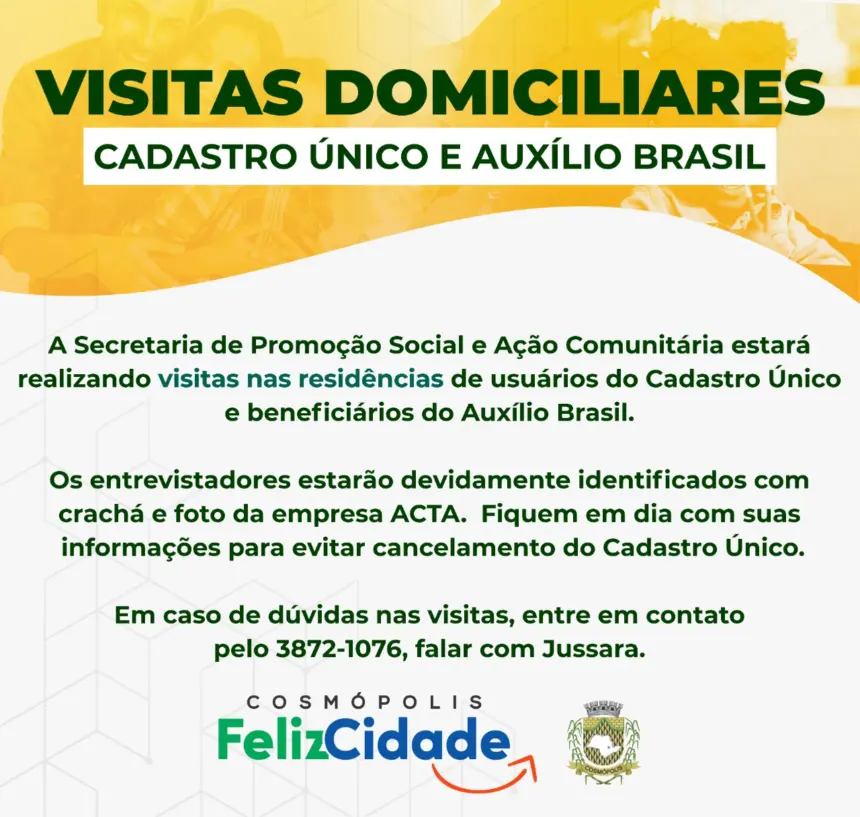 Atenção usuários do Cadastro Único e Auxilio Brasil