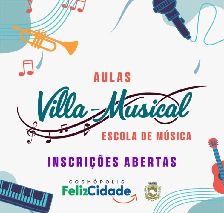 Inscrições abertas para os cursos do projeto Villa-Musical