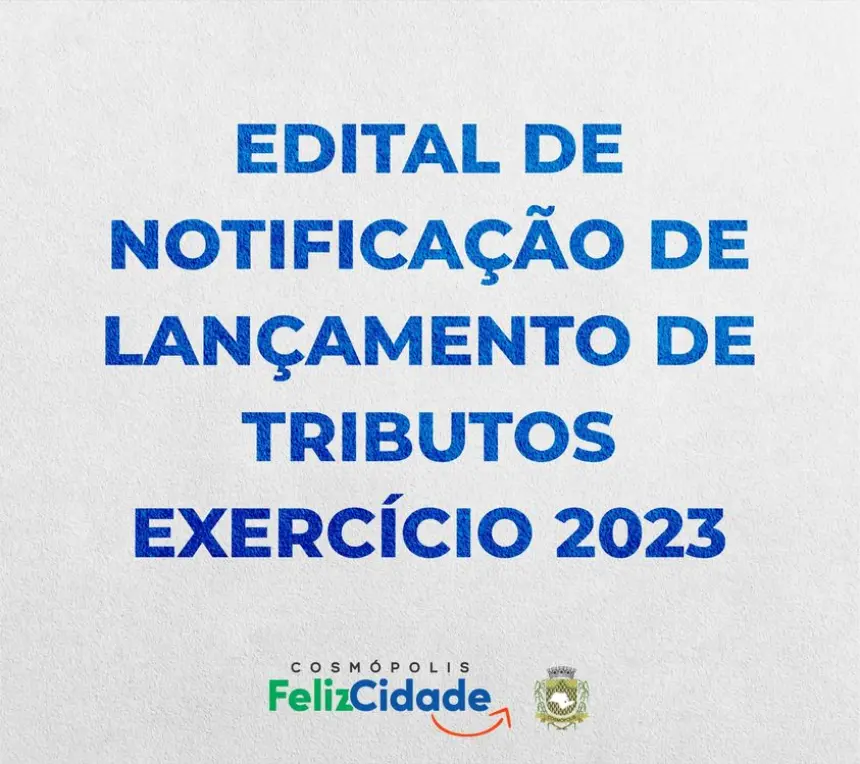 Edital de Notificação de Lançamento de Tributos 2023