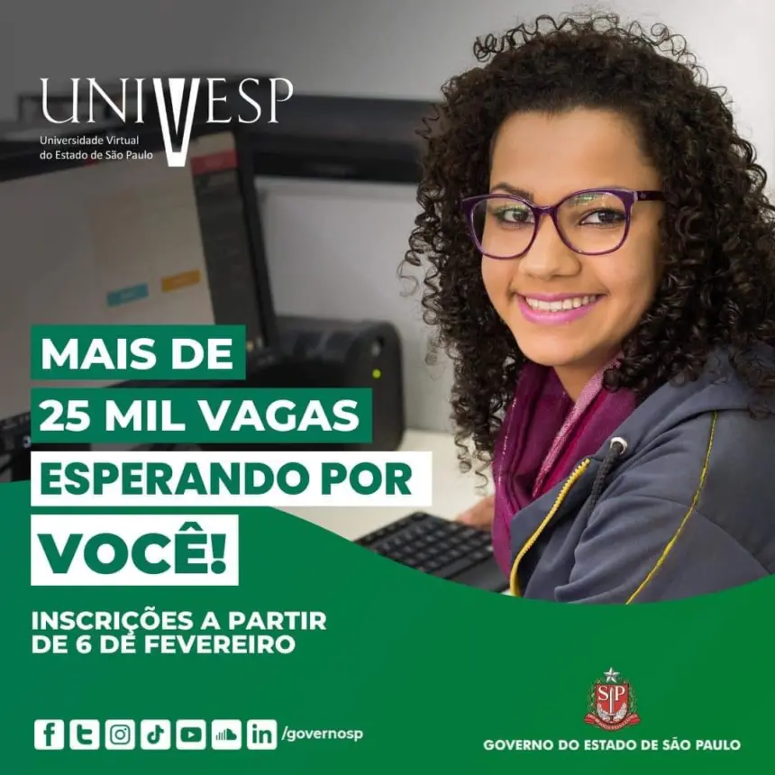 Abertas as inscrições para o vestibular UNIVESP polo Cosmópolis